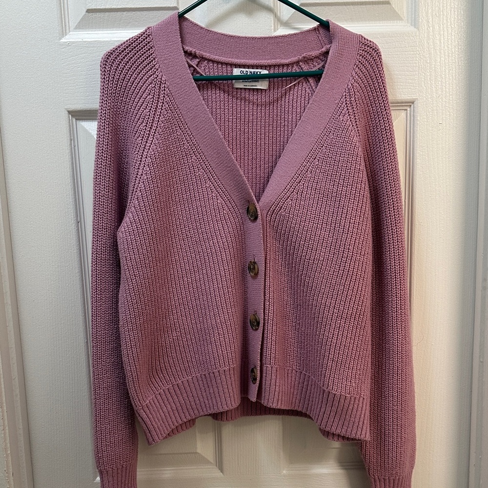 Old Navy Dusty Pink Cardigan Sweater